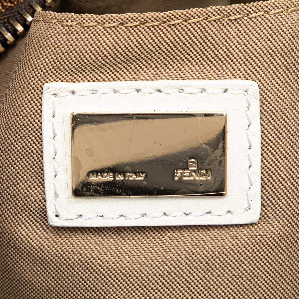 Fendi Zucca Canvas Shoulder Bag - Side view