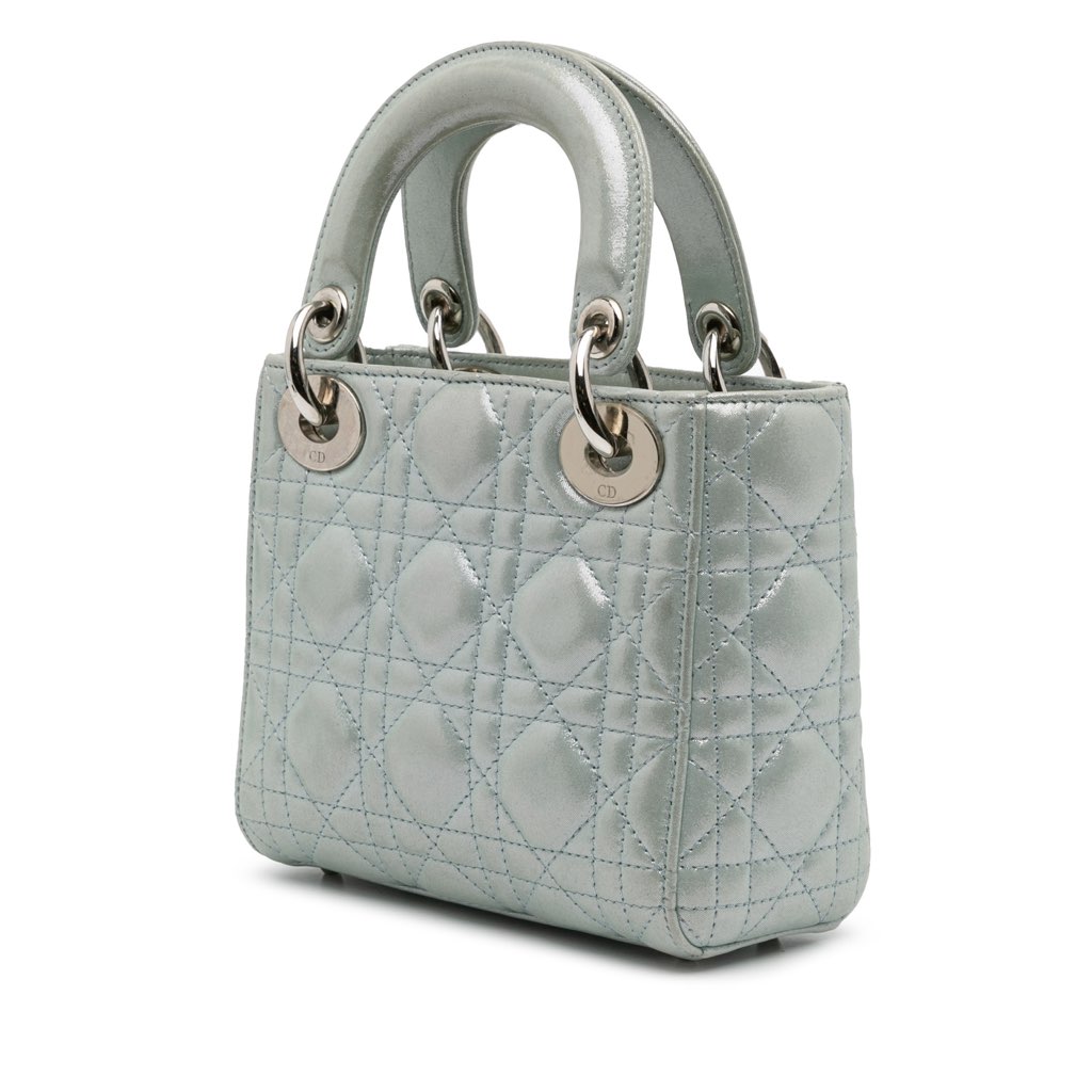 Dior Mini Iridescent Lambskin Cannage Lady Dior - 2