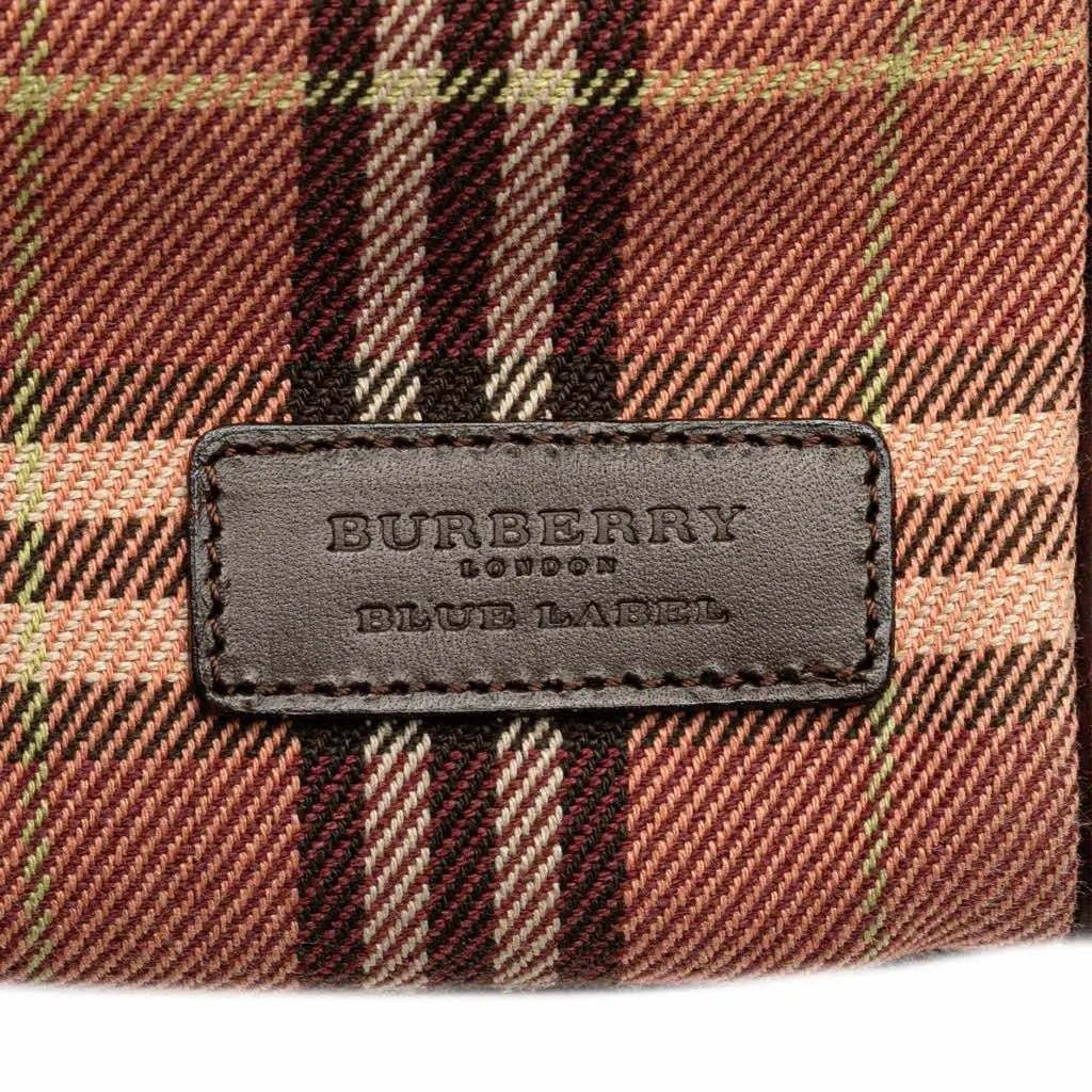 Burberry House Check Canvas Handbag Pink Canvas Good - Box View