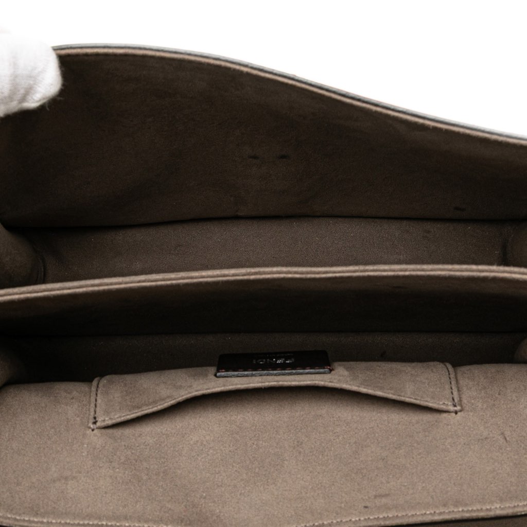 Fendi Medium Vitello Liberty Lucido Flowers and Bows Scalloped Studded Kan I Satchel - 4