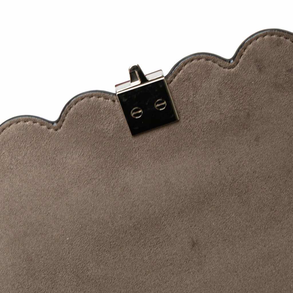 Fendi Medium Vitello Liberty Lucido Flowers and Bows Scalloped Studded Kan I Satchel - Image 10