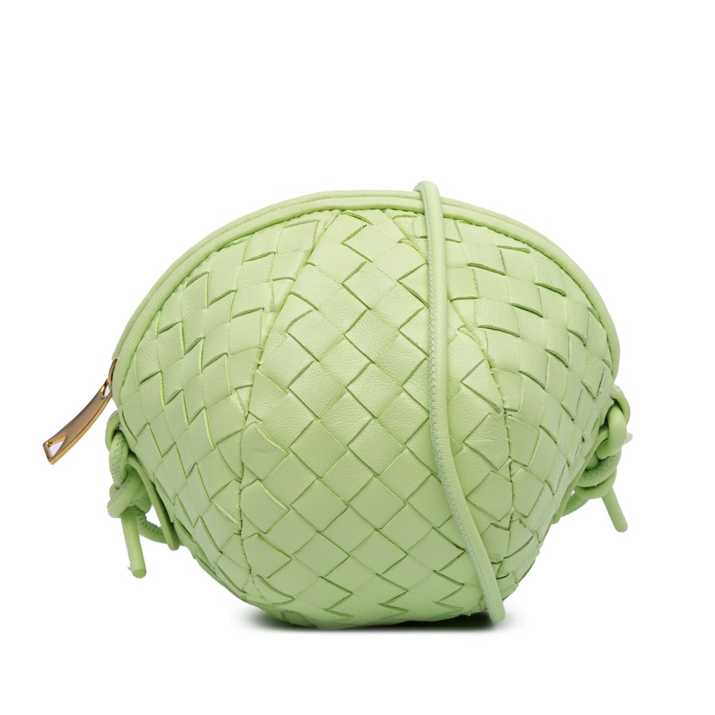 Bottega Veneta Mini Lambskin Intrecciato Mava Crossbody