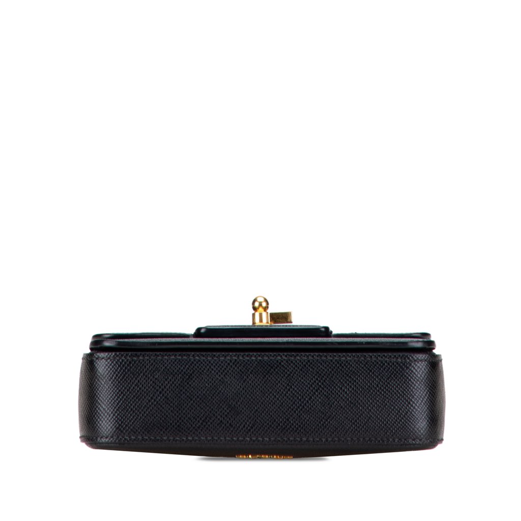 Prada Bicolor Saffiano Cuir Flap Crossbody - Image 6