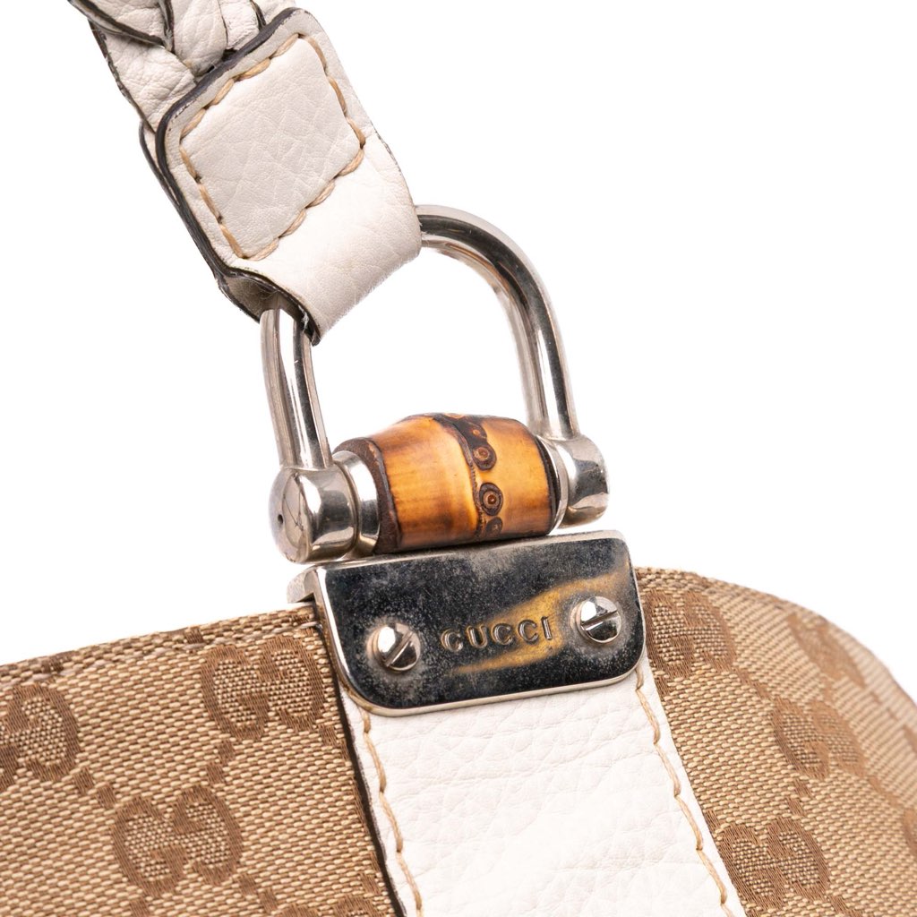 Gucci Medium GG Canvas Bamboo Libeccio Tote - Image 10