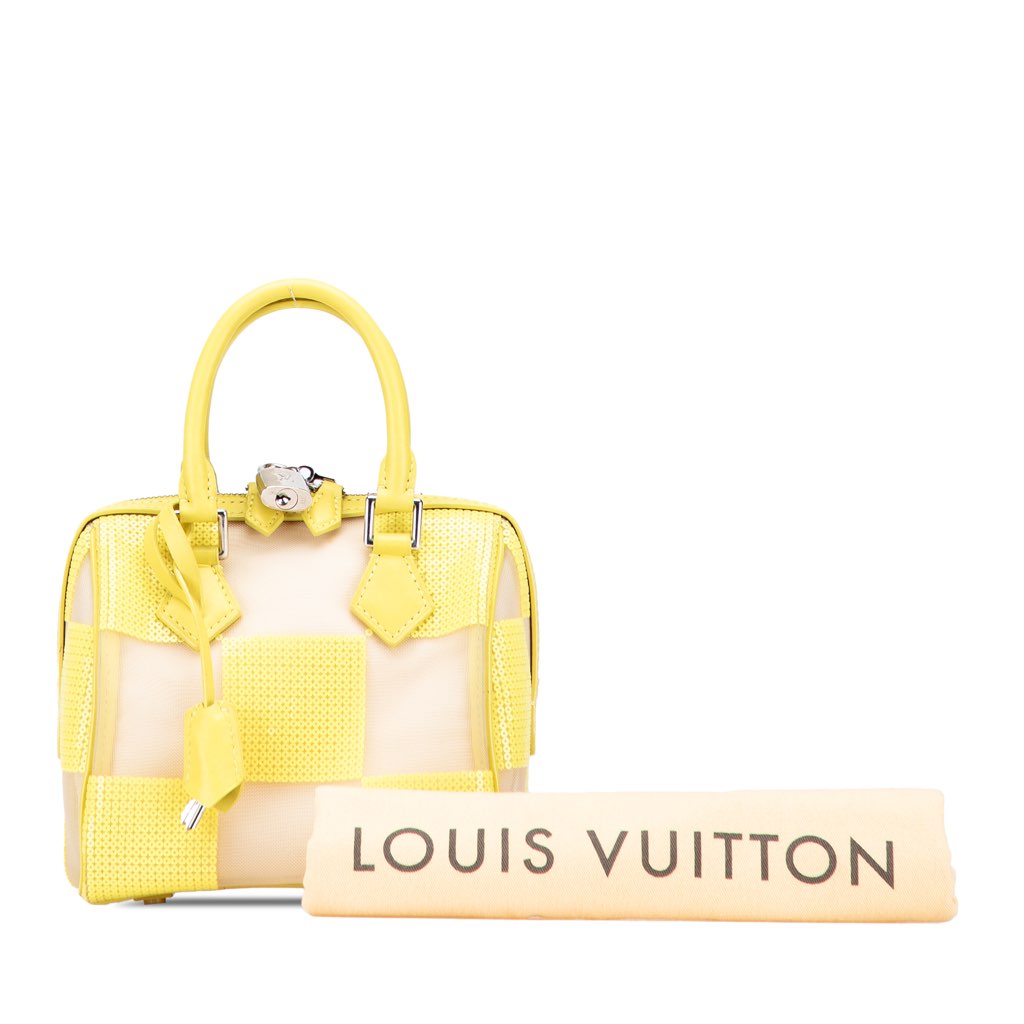 Louis Vuitton Damier Optic Mesh Sequins Cube Speedy - Image 13