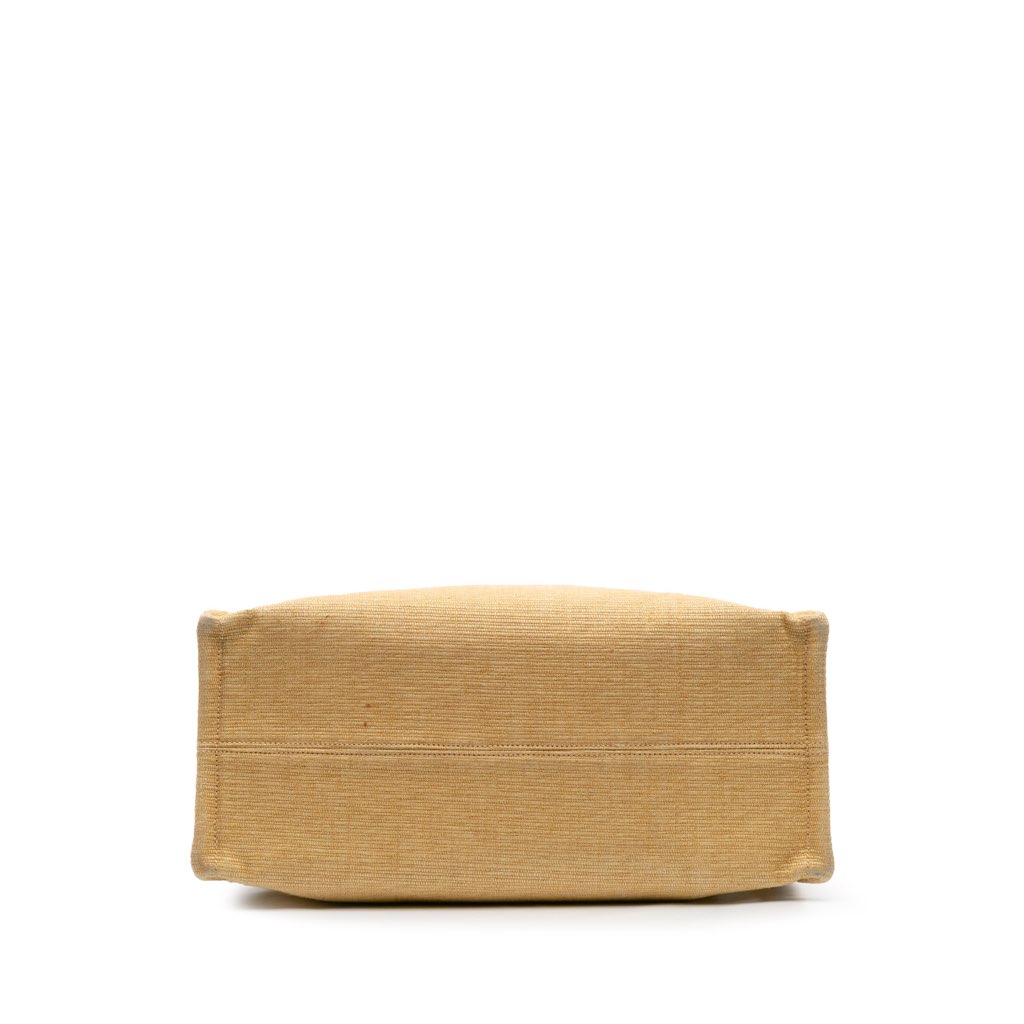 Celine Large Raffia Cuir Triomphe Cabas Thais Tote - Image 6