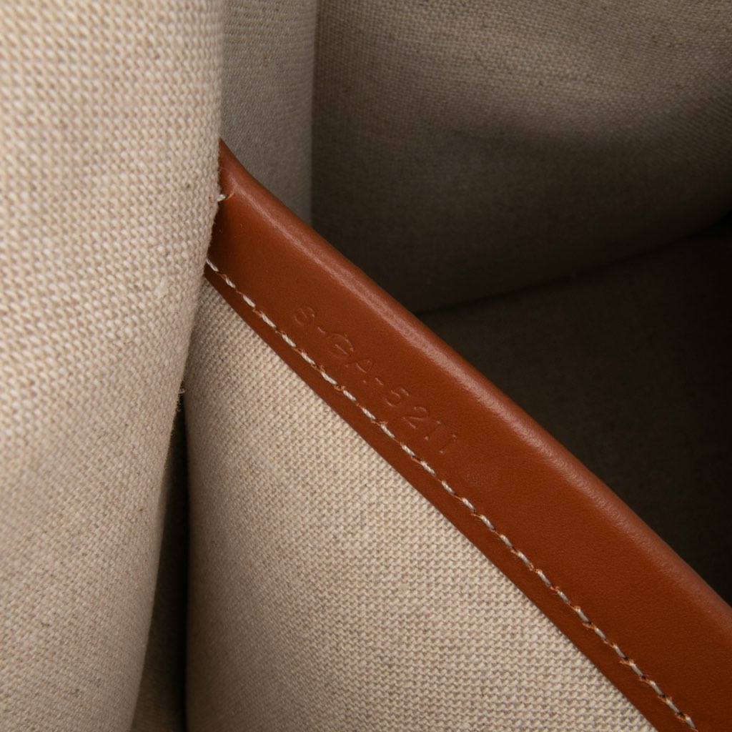 Celine Large Raffia Cuir Triomphe Cabas Thais Tote - Detail 1