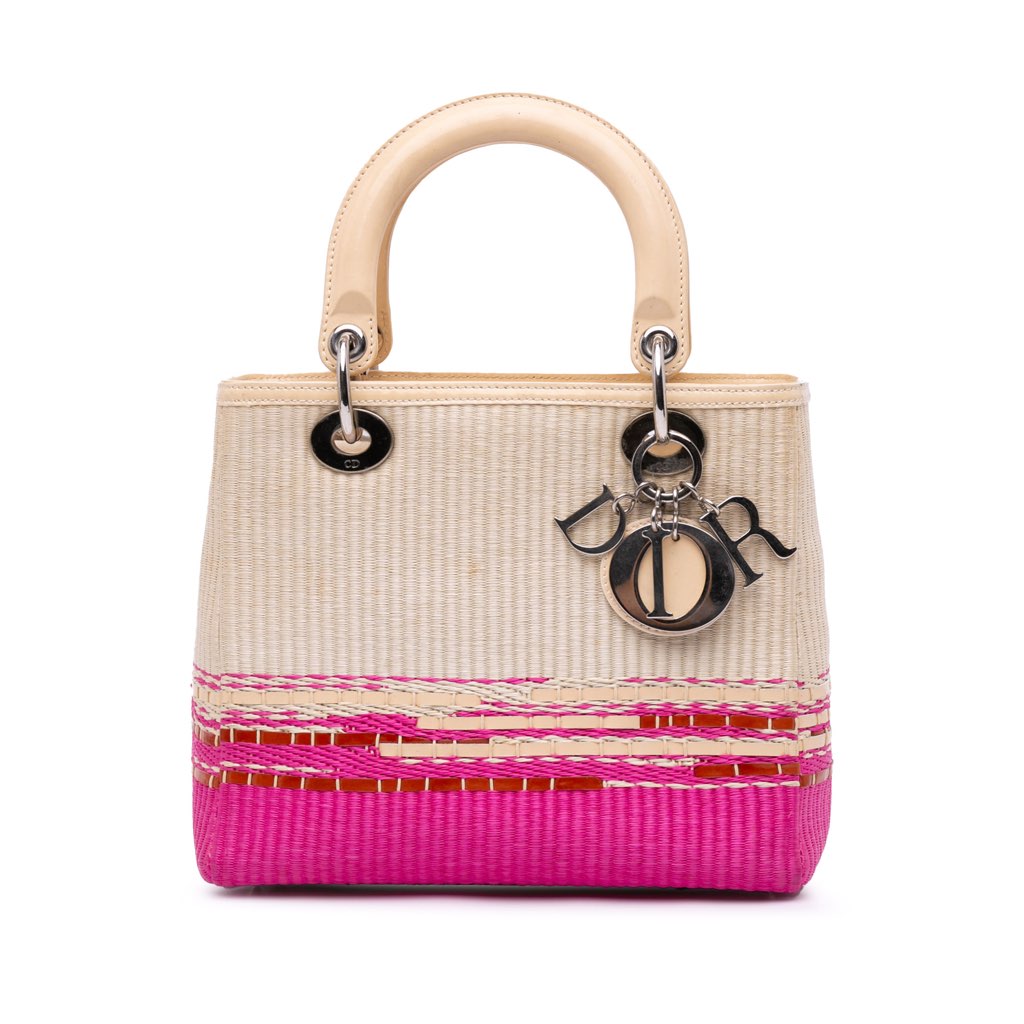 Dior Medium Raffia Lady Dior