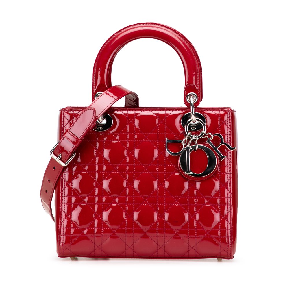 Dior Medium Patent Cannage Lady Dior
