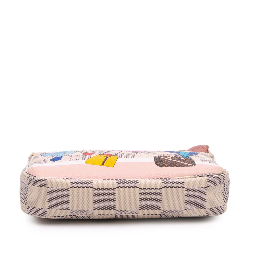 Louis Vuitton Damier Azur Christmas Birds Mini Pochette Accessoires - Image 6