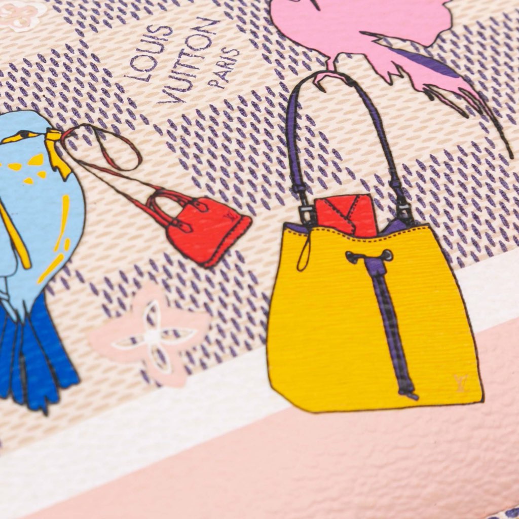 Louis Vuitton Damier Azur Christmas Birds Mini Pochette Accessoires - Detail 2