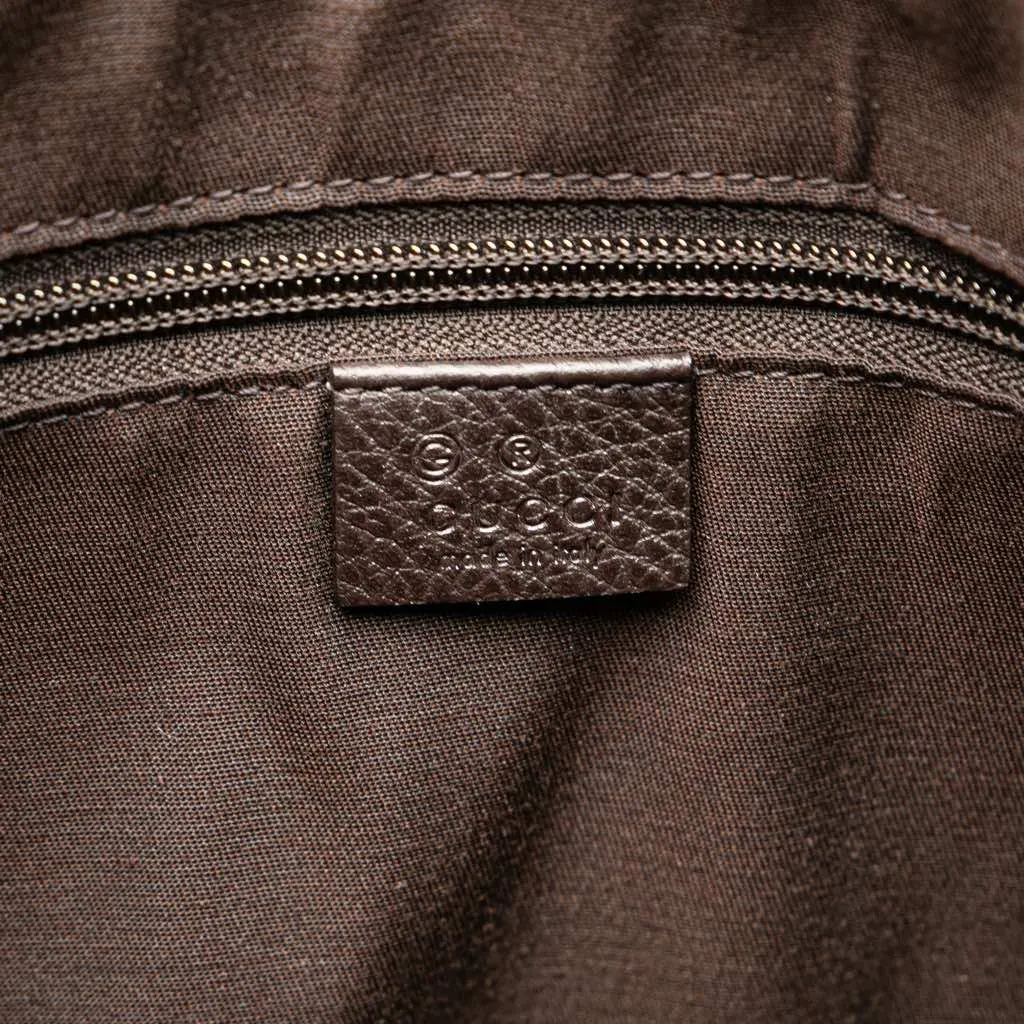Gucci XL GG Crystal Travel Bag Brown Canvas Good - Box View