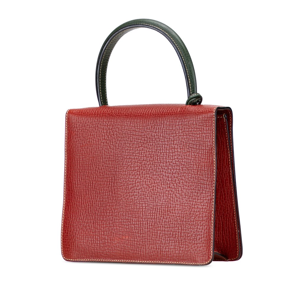 Loewe Textured Leather Barcelona Handbag - Back view