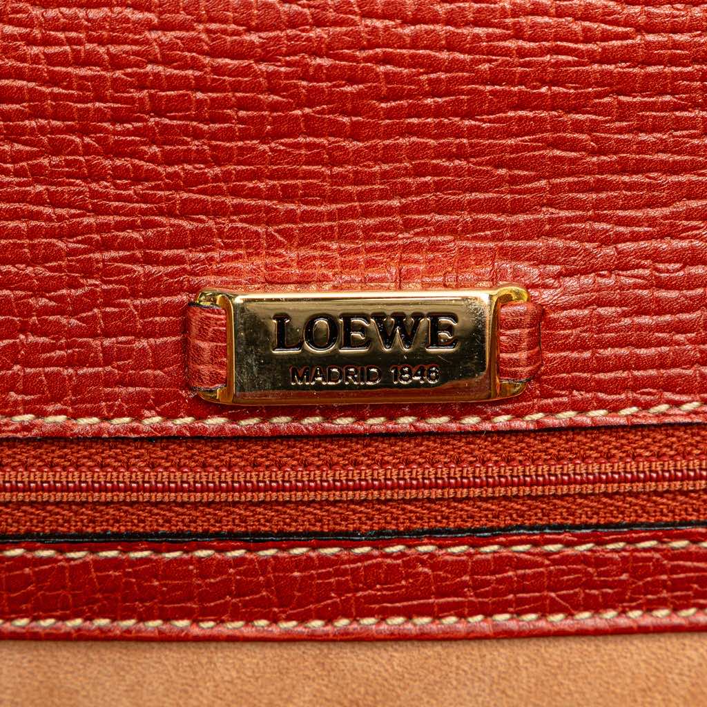 Loewe Textured Leather Barcelona Handbag - Side view