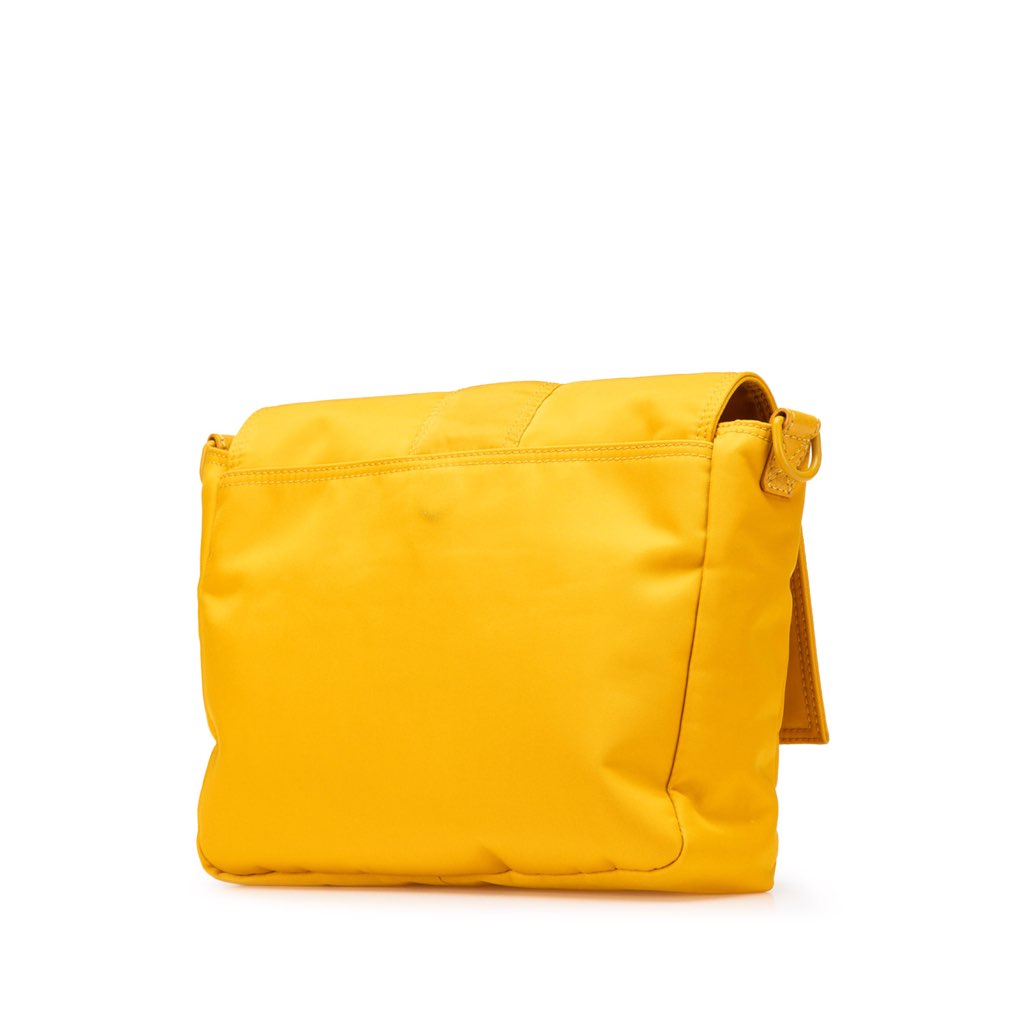 Fendi Medium Econyl Nylon Baguette Crossbody - Back view