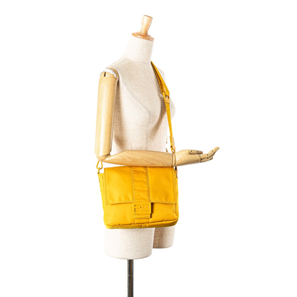 Fendi Medium Econyl Nylon Baguette Crossbody - Image 14