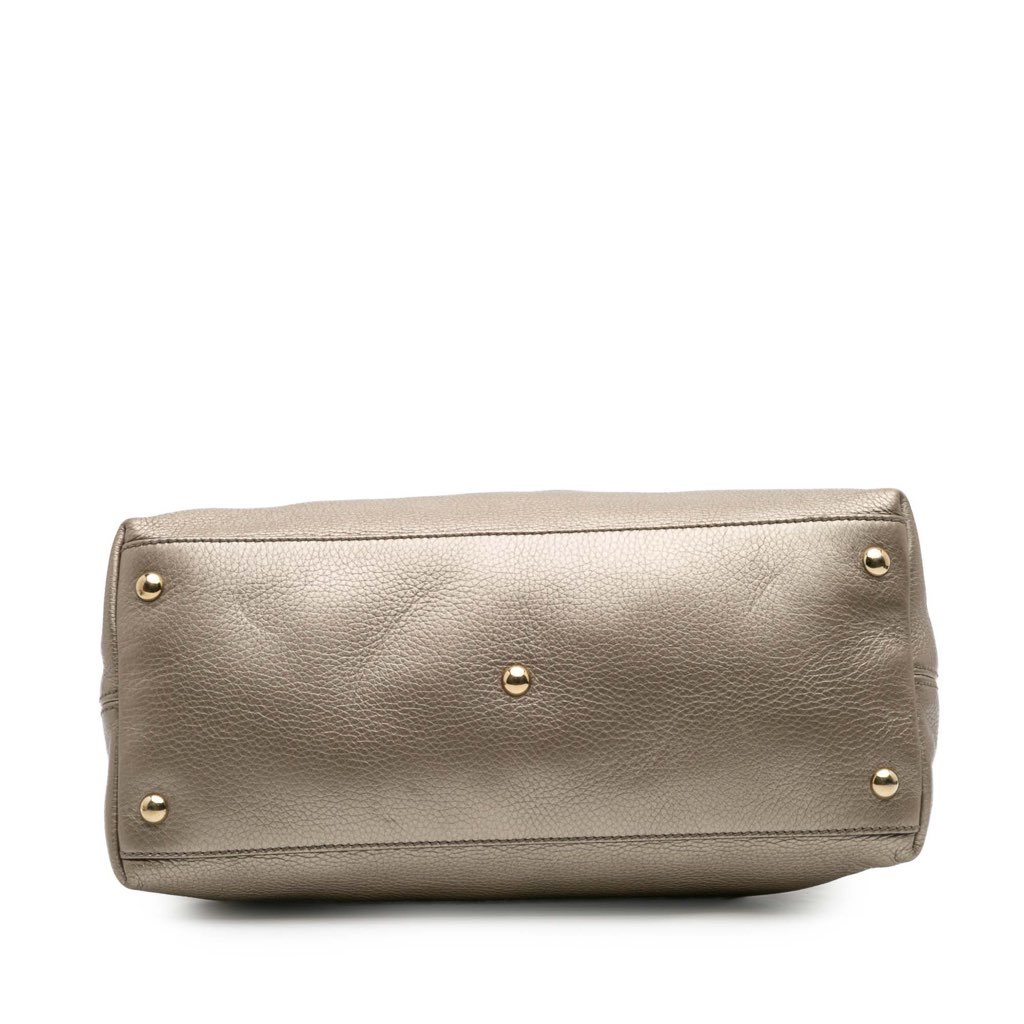 Gucci Small Metallic Leather Soho Working Satchel - 3