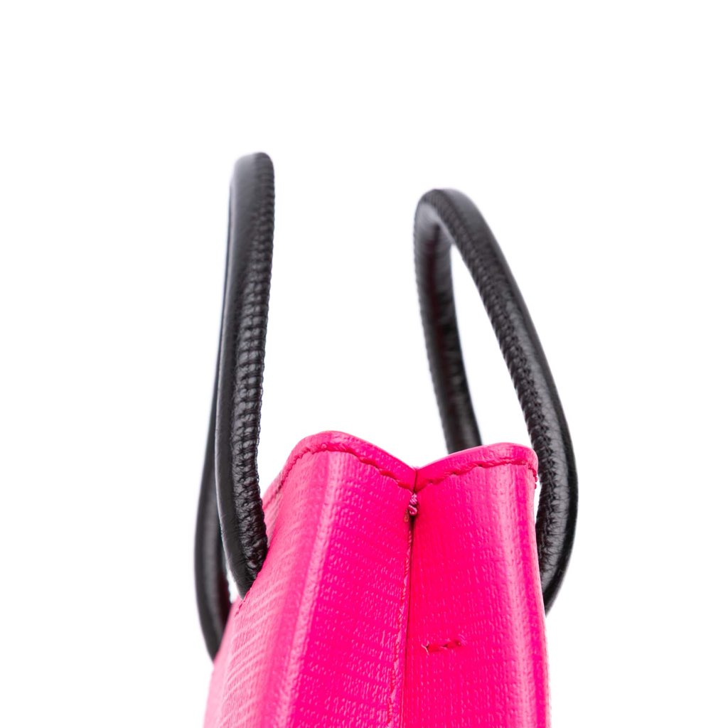 Balenciaga Mini Calfskin Logo Shopping Phone Holder - Image 10