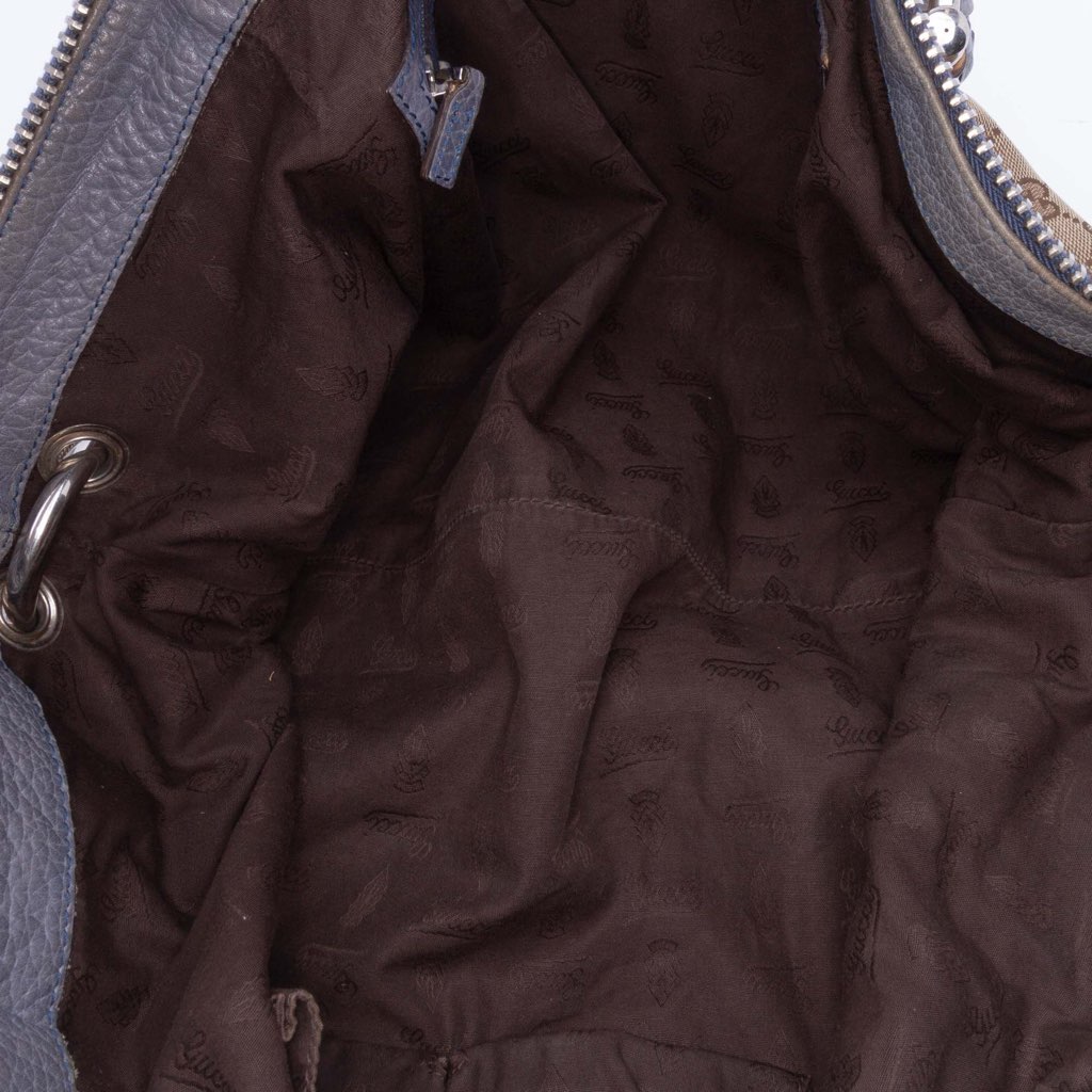 Gucci Medium GG Canvas Bamboo Bar Tote - 4