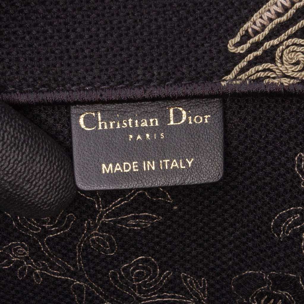 Dior Large Canvas Embroidered Jardin d'Hiver Book Tote - Side view