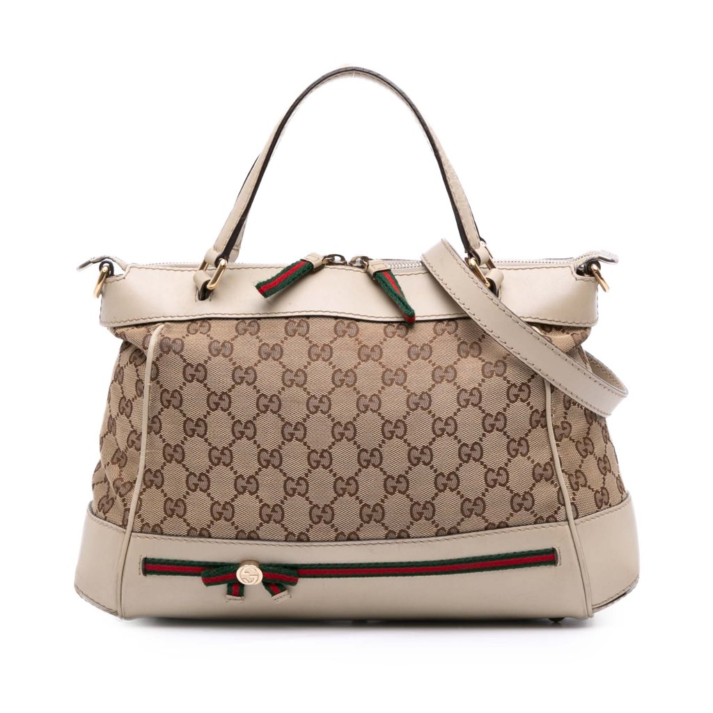 Gucci Small GG Canvas Web Mayfair Satchel