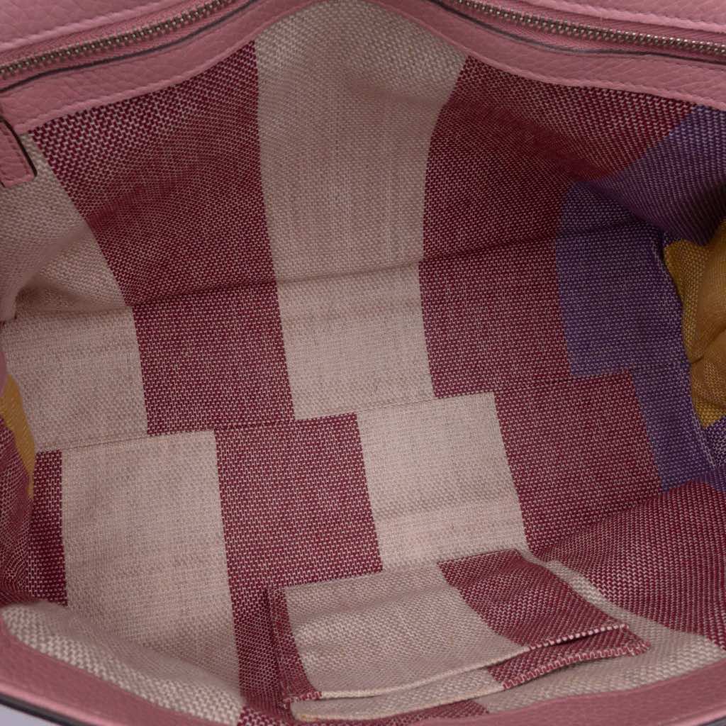 Gucci Medium Leather Bamboo Daily Satchel - 4