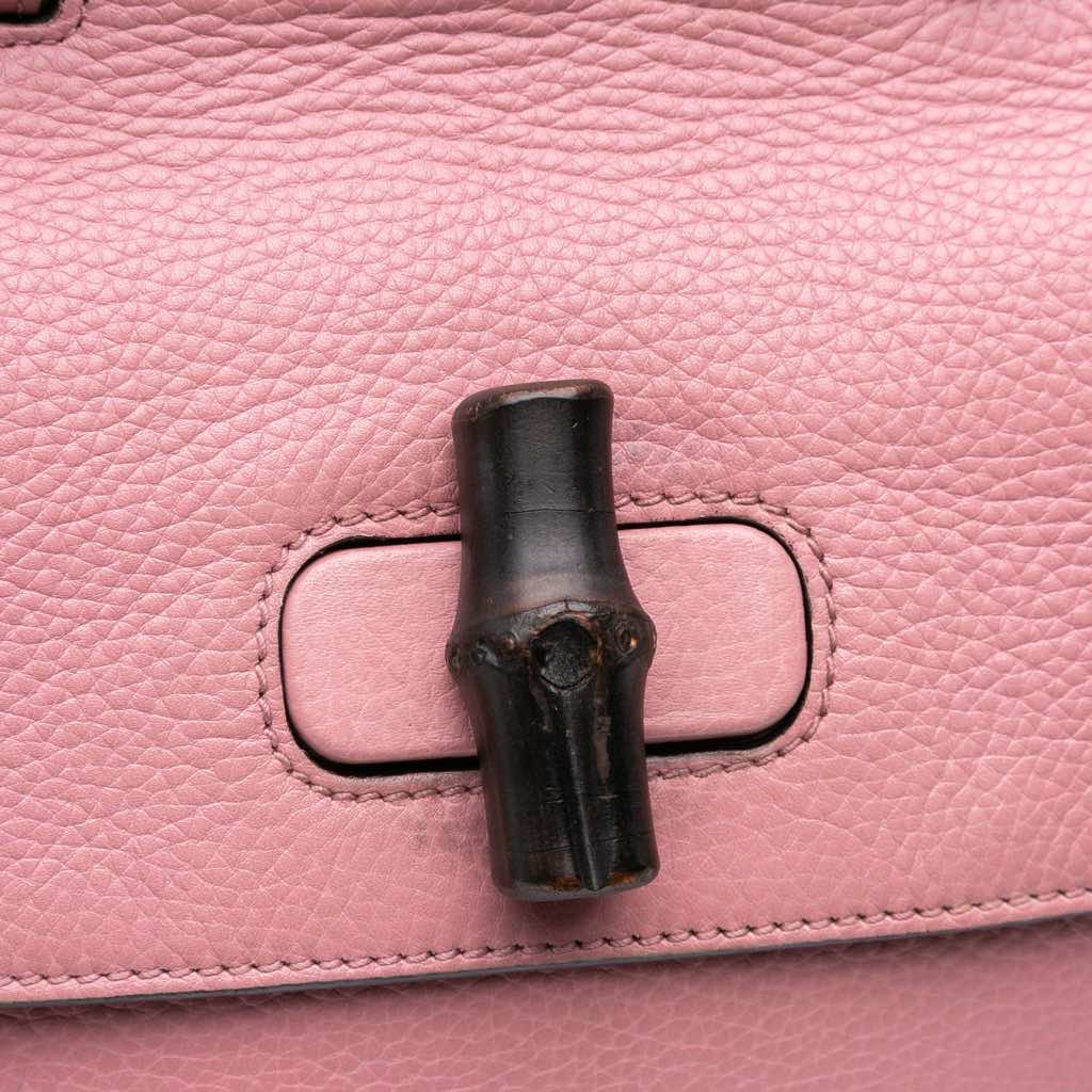 Gucci Medium Leather Bamboo Daily Satchel - Detail 2