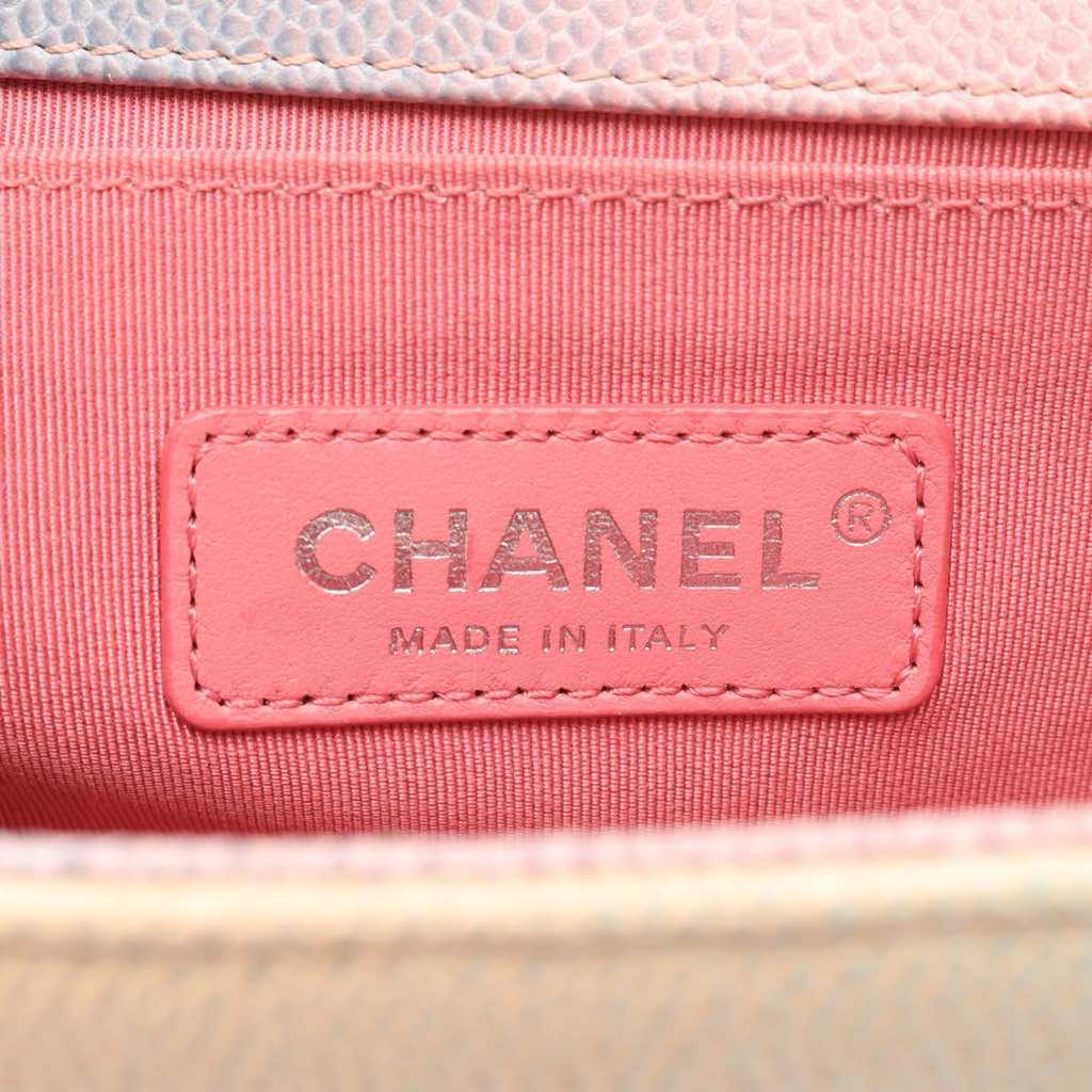 Chanel Old Medium Quilted Caviar Rainbow Boy Flap - 3