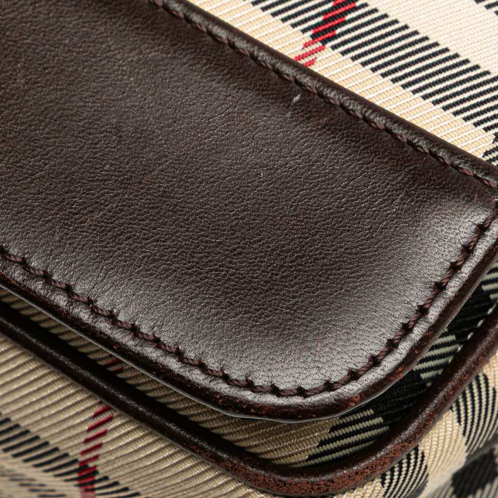 Burberry House Check Canvas Flap Crossbody - Image 13