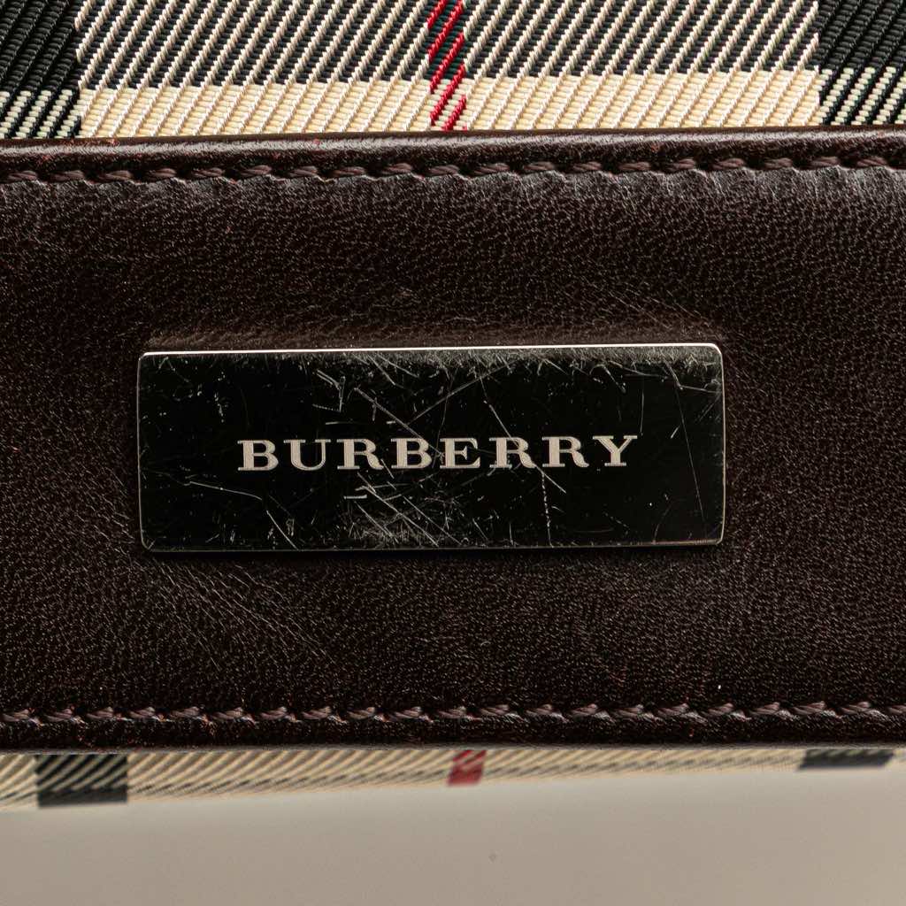Burberry House Check Canvas Flap Crossbody - Side view