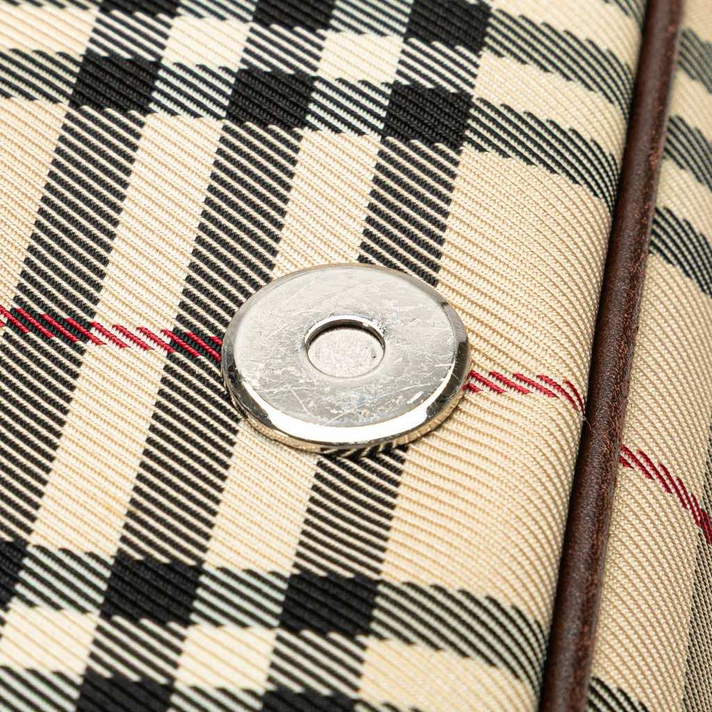 Burberry House Check Canvas Flap Crossbody - Image 11