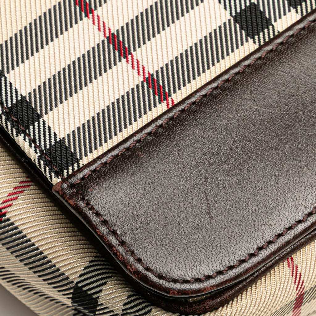 Burberry House Check Canvas Flap Crossbody - Image 12