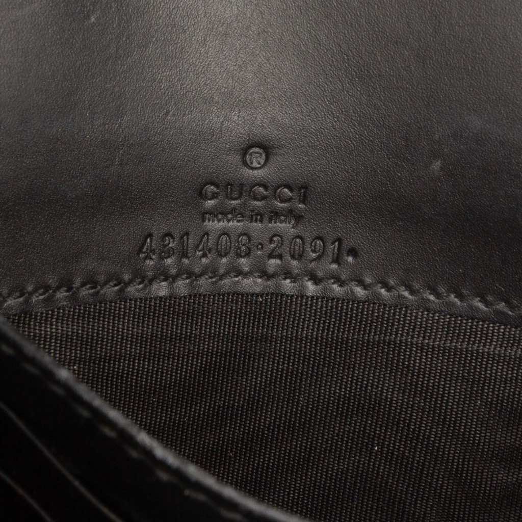 Gucci Mini Guccissima Bow Signature Wallet On Chain - Side view