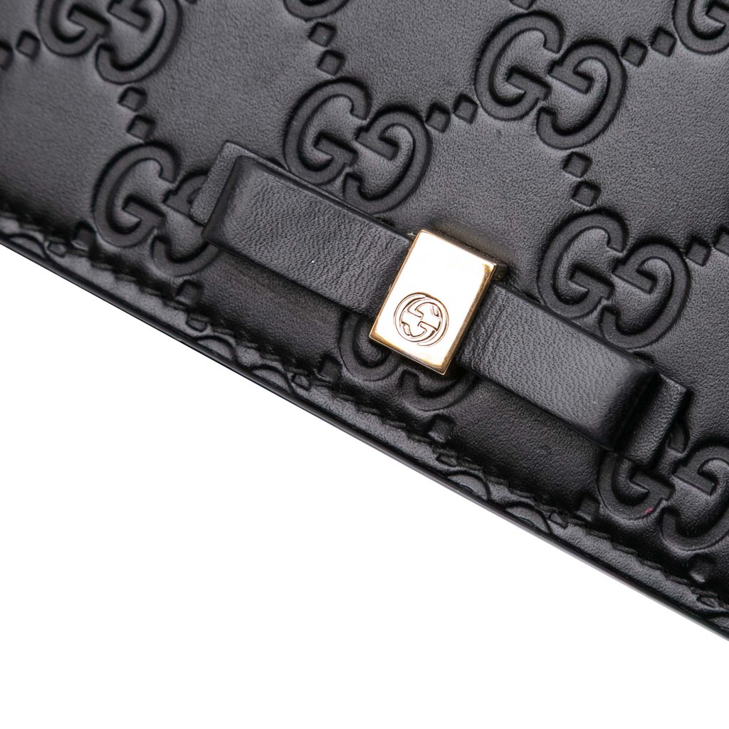 Gucci Mini Guccissima Bow Signature Wallet On Chain - Detail 2