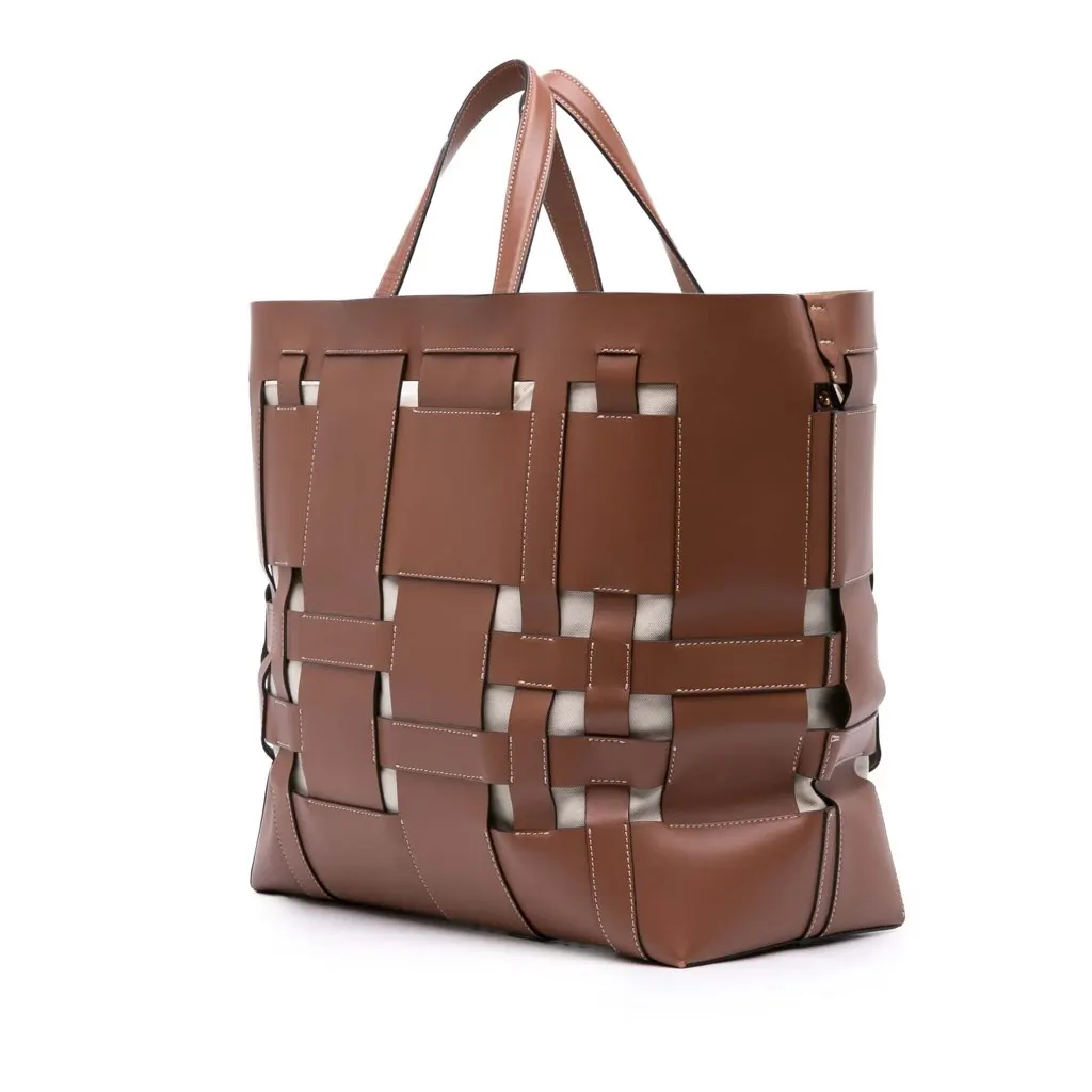 Burberry Large Leather Foster Tote Brown Leather Very good - Back View