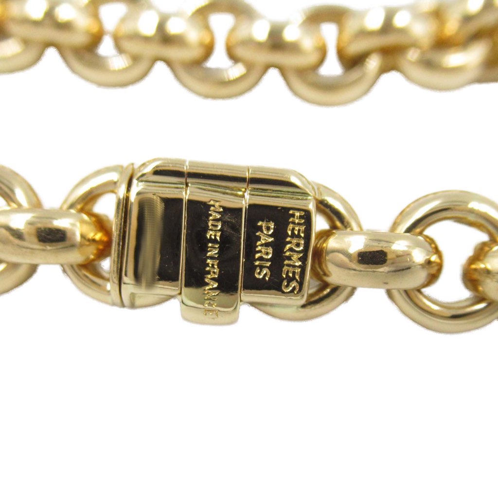 Hermès 18K Yellow Gold Bag Charm Chain Bracelet - 3