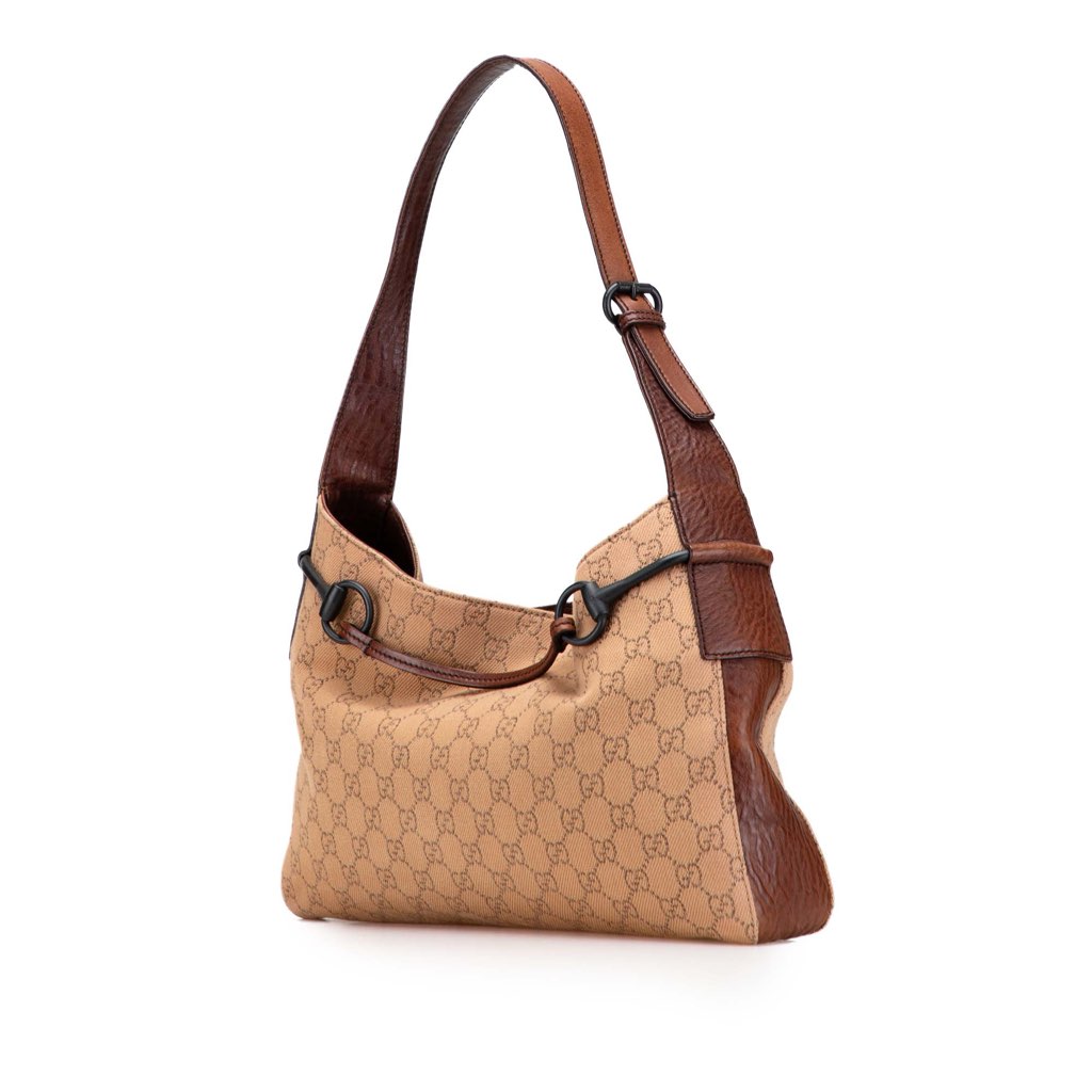 Gucci GG Denim Horsebit Shoulder Bag - 2