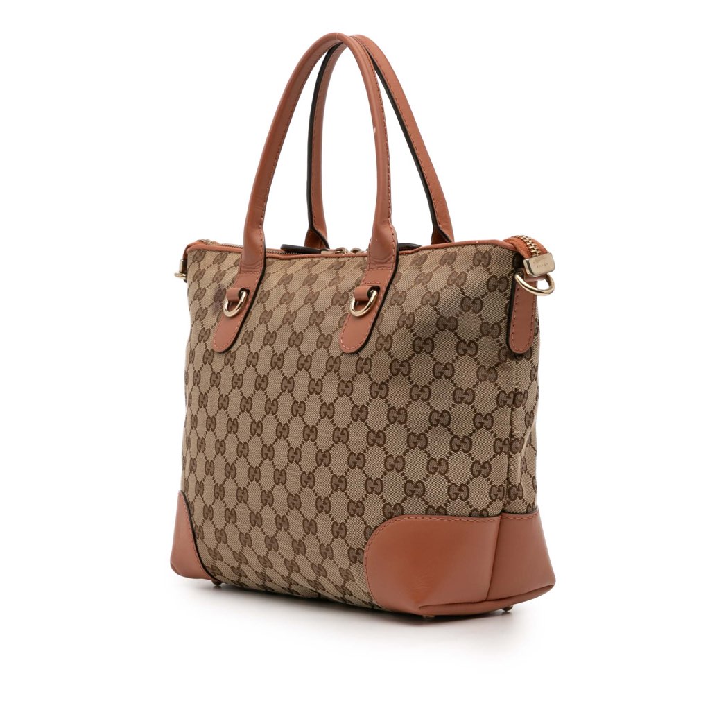 Gucci GG Canvas Heart Bit Satchel - Back view