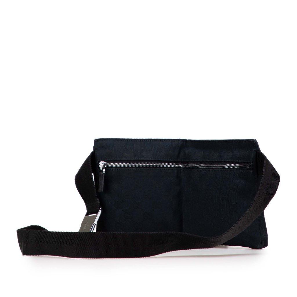 Gucci GG Canvas Double Pocket Belt Bag - 2
