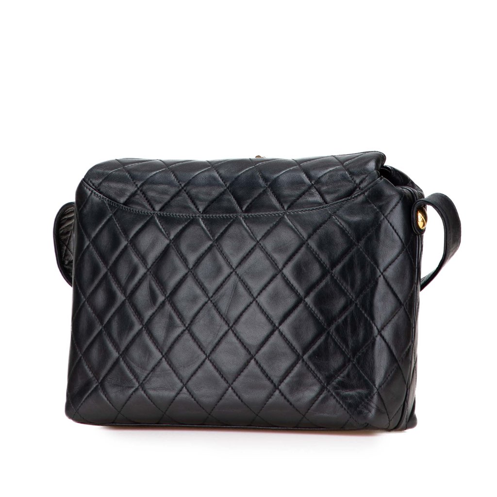 Chanel CC Quilted Lambskin Crossbody - Back view