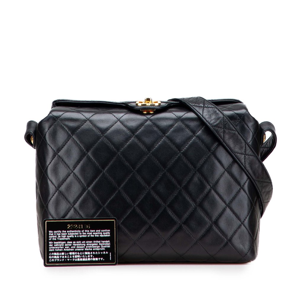 Chanel CC Quilted Lambskin Crossbody - Image 12