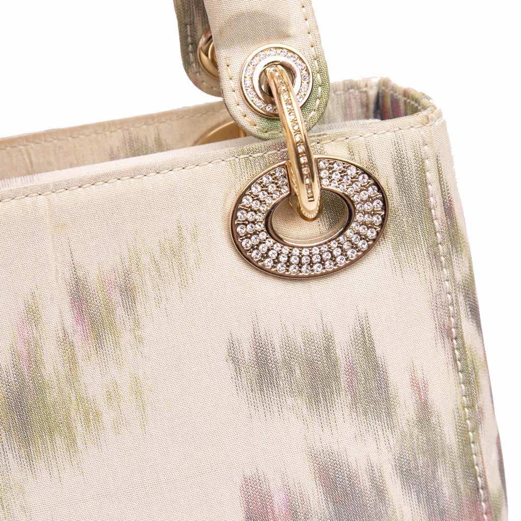 Dior Mini Satin Floral Crystal Lady Dior - Image 13