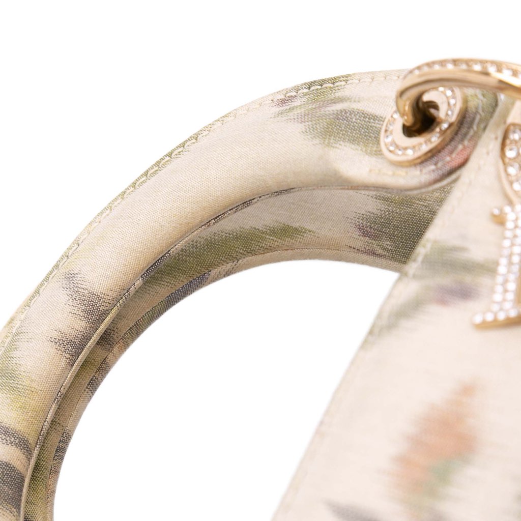 Dior Mini Satin Floral Crystal Lady Dior - Image 14