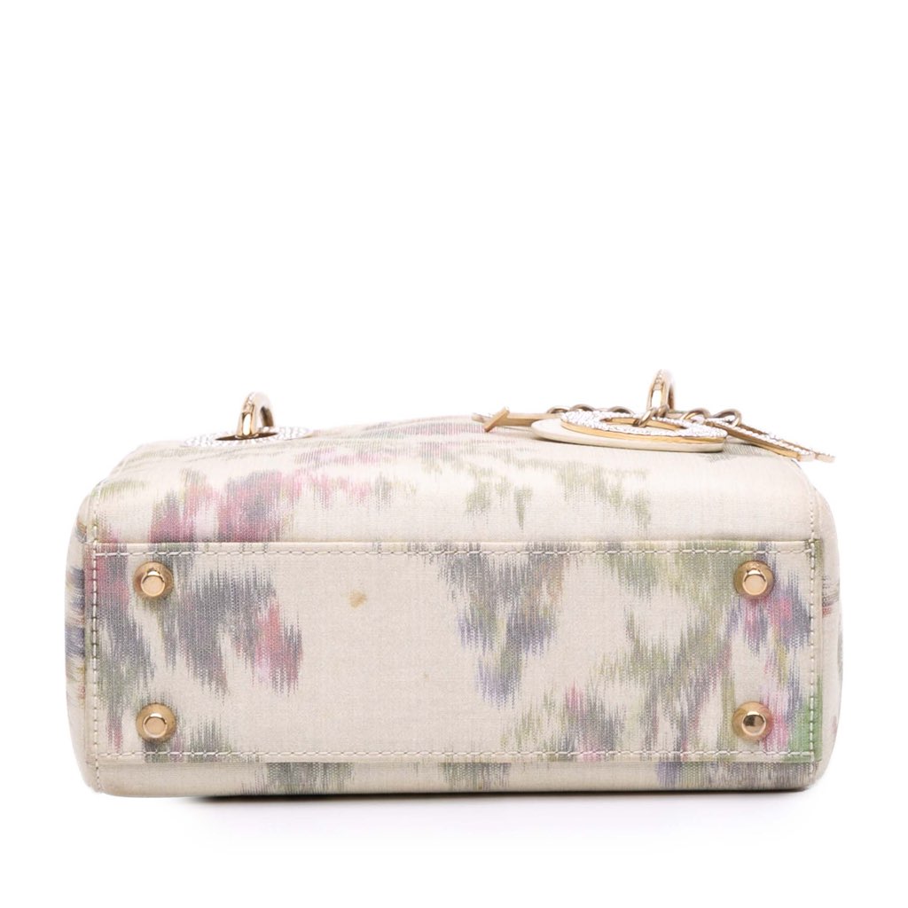 Dior Mini Satin Floral Crystal Lady Dior - Image 6