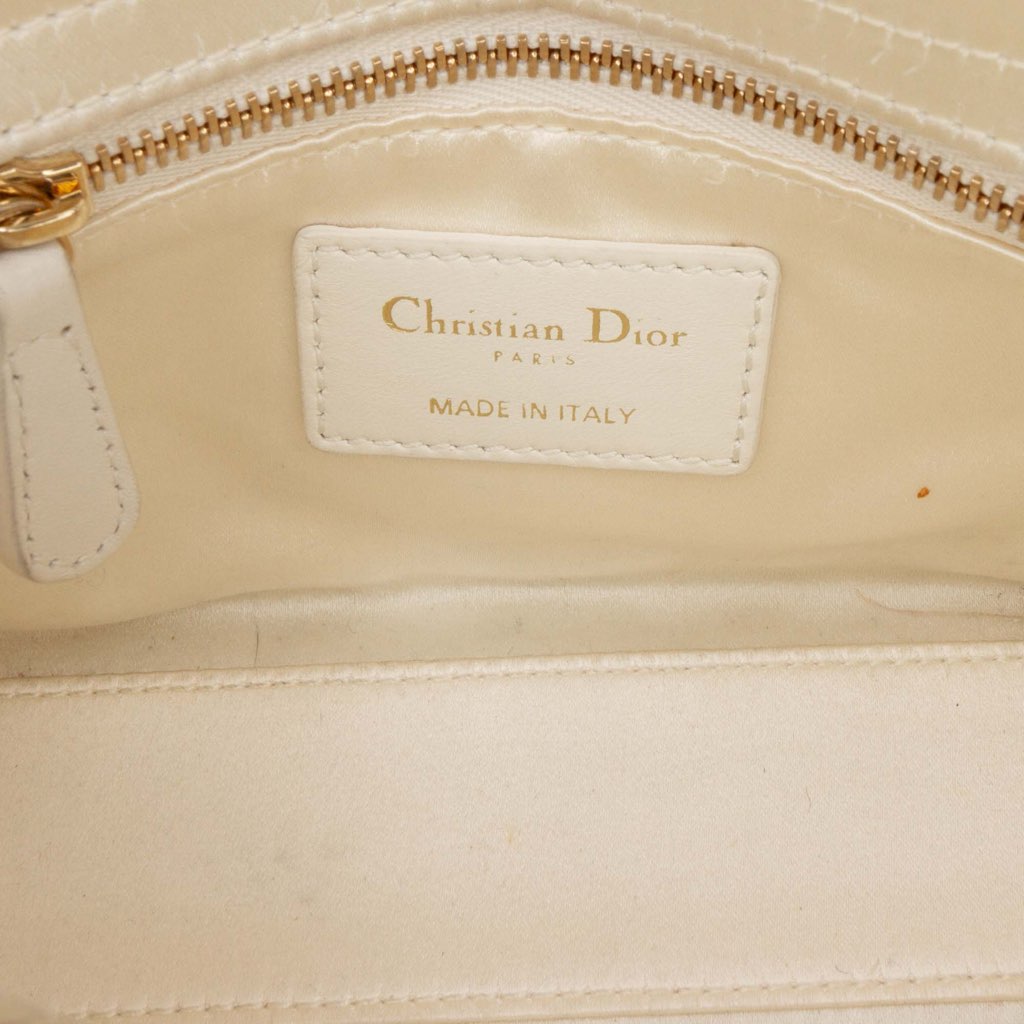 Dior Mini Satin Floral Crystal Lady Dior - Side view
