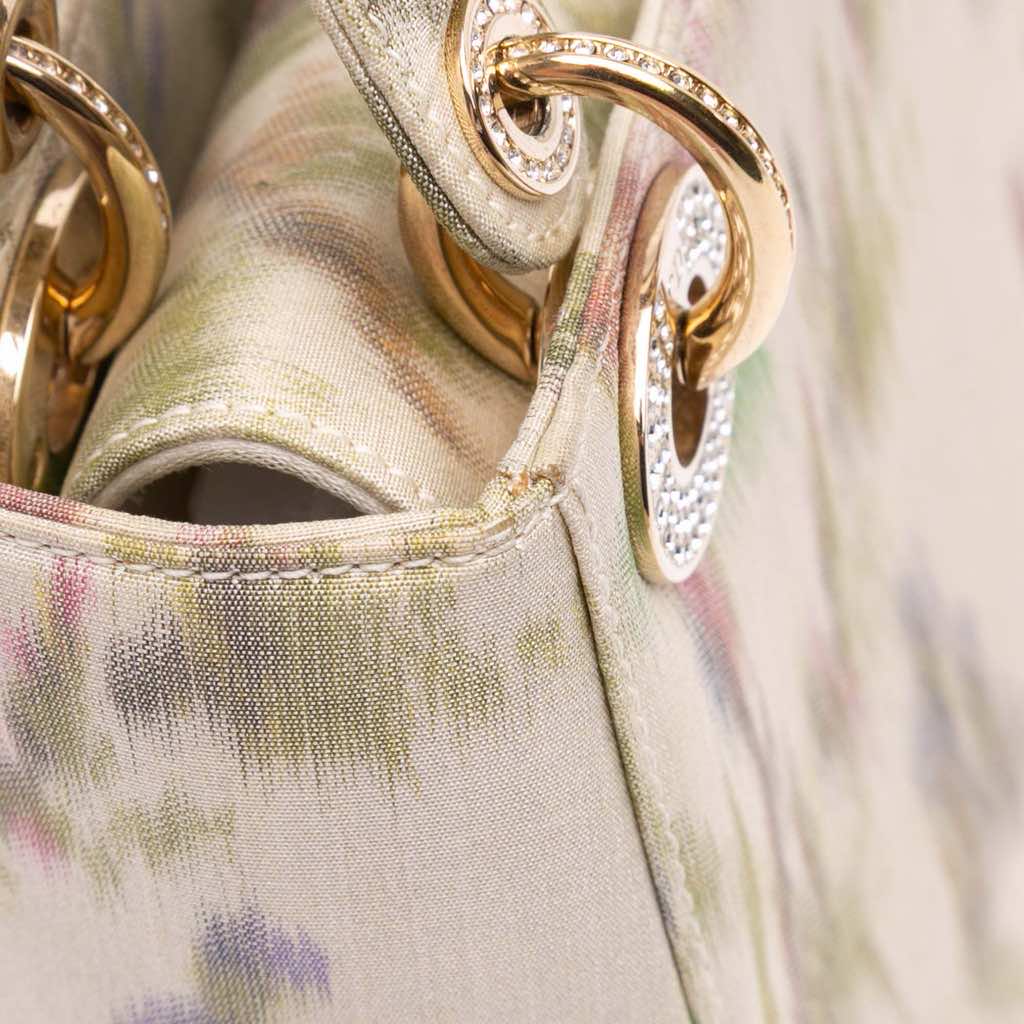 Dior Mini Satin Floral Crystal Lady Dior - Image 10