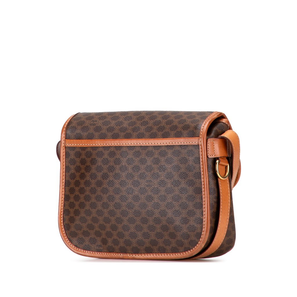 Celine Macadam Coated Canvas Crossbody - Back view