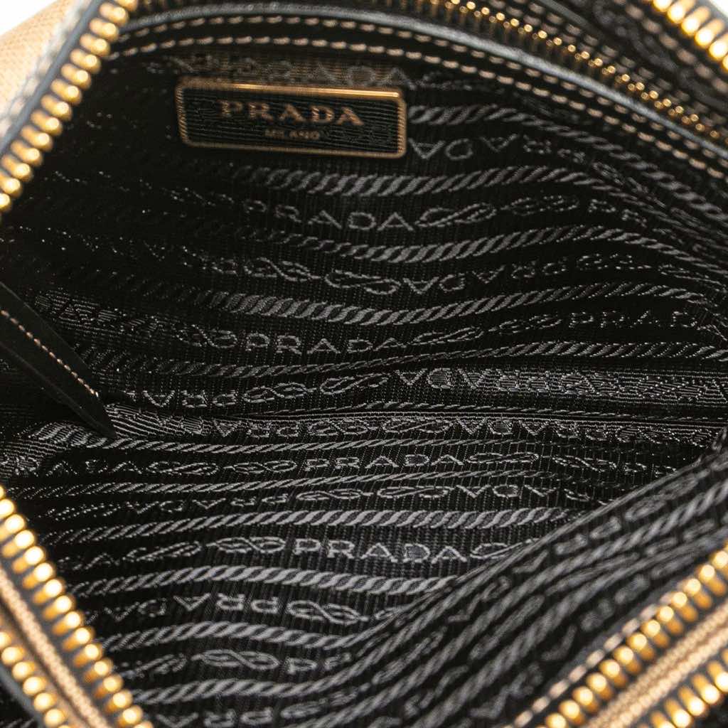 Prada Canvas Canapa Logo Double Zip Crossbody - 4