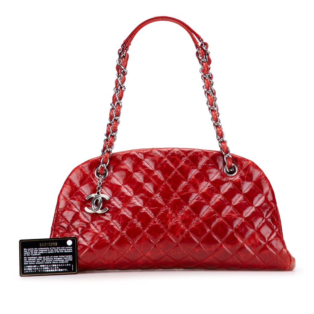 Chanel Large Glazed Calfskin Mademoiselle Bowling Bag - Image 13