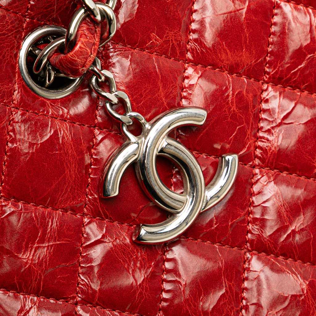 Chanel Large Glazed Calfskin Mademoiselle Bowling Bag - Image 11